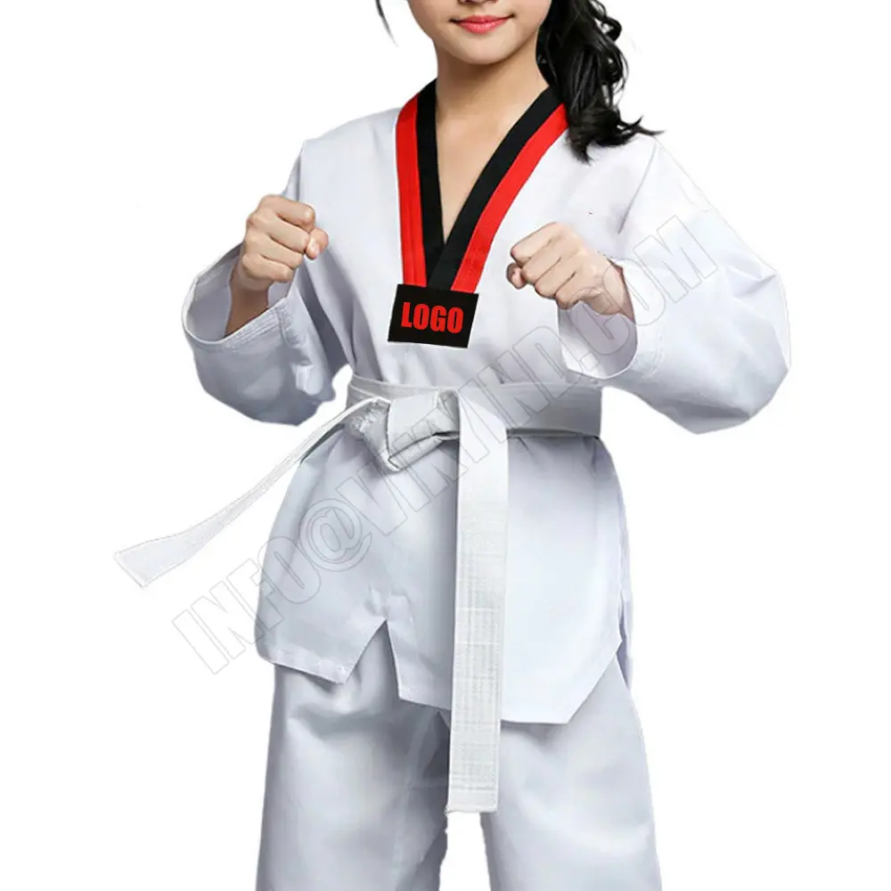 Teenage teakwondo cotton or polyester High Quality WTF Taekwondo uniform Children Adult Karate Suit Taekwondo Uniform Karate