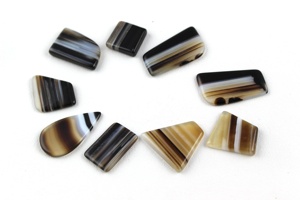 Piedras Preciosas Sueltas de Ágata Natural de Alta Calidad, Grado AAA, 9 Piezas, Formas Mixtas, Cabujones Lisos para Hacer Joyería - Product Image 3
