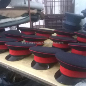 Wholesale High Quality 100% Woolen <b>Fabric</b> Customer Logo Handmade Embroidery Dress <b>Red</b> Hats - Product Image 3