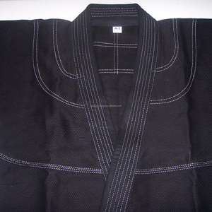 Kimono de Jiu Jitsu Brasileño Simple, Tejido Perl, 450g, 100% Algodón, Cómodo, Unisex, Negro, Hecho en Pakistán - Product Image 6