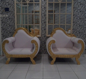 เฟอร์นิเจอร์ไม้แกะสลักหรูหราโซฟาเดี่ยวสไตล์คลาสสิก - Product Image 5