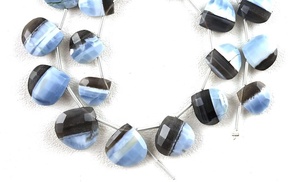 Forme de cœur à facettes d'excellente qualité, opale naturelle plus audacieuse, perles de Briolette, fabrication de bijoux, Collection de pierres, coupe de Style - Product Image 2