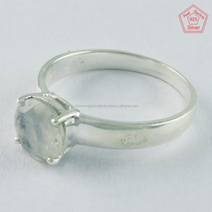 Gran oferta, anillo de Plata de Ley 925, piedra preciosa de Luna arcoíris, joyería de boda india hecha a mano para mujer - Product Image 2