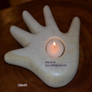 Portavelas de luz de té en forma de mano para decoración del hogar para festividades navideñas y otras ocasiones - Product Image 1