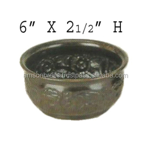 Macetas y macetas redondas de hierro y Metal con acabados antiguos hechos a mano de buena calidad, maceta de Metal de estilo único - Product Image 5
