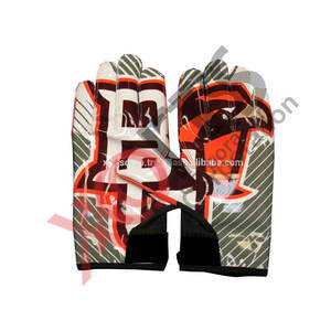 รับผลิตถุงมืออเมริกันฟุตบอลแบบสั่งทำพิเศษ น้ำหนักเบา ฝ่ามือหนังเหนียวพิมพ์ลายซิลิโคน ระบายอากาศได้ดี - Product Image 1