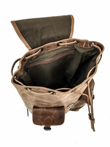 Leather Backpack Small Distressed | Shoulder Bag | LEATHER TRAVEL BAG ADJUSTABLE SHOULDER STRAP - Product Image 6