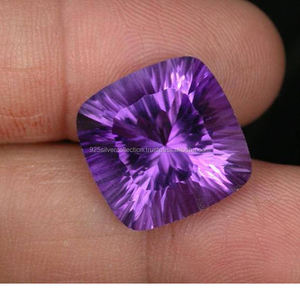 Cojín facetado de amatista natural de alta calidad directo del fabricante de la India, piedras preciosas sueltas cortadas para la fabricación de joyas calibradas - Product Image 2