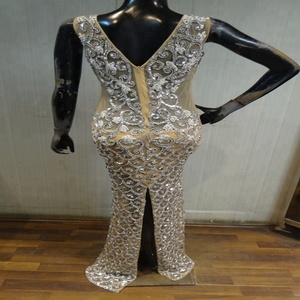 Strass scintillants pour femme, robe avec perles et perles - Product Image 2