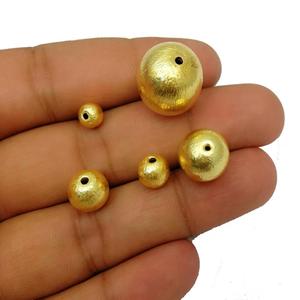 Brossé Plaqué Or Cuivre Rond Perles de Charme - Product Image 4