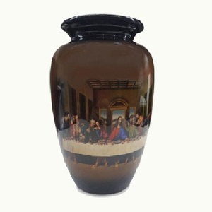 ภาพที่สวยงามอาหารมื้อเย็นที่ระลึกโลหะทองเหลือง/อลูมิเนียมผู้ใหญ่ศพมนุษย์เถ้ากระดูกโกศสไตล์อเมริกัน/ยุโรป - Product Image 1