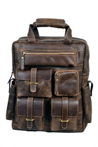 Real Vintage Leather Backpack <b>Mens</b> Leather <b>Satchel</b> Bags Leather <b>Satchel</b> Bag <b>Mens</b> for Office Use - Product Image 2