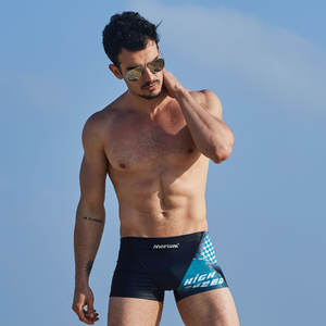 Traje de baño de pierna cuadrada, novedad de 2018, pantalones cortos de natación de competición - Product Image 6