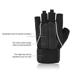 Guantes deportivos de microfibra de medio Dedo de calidad superior unisex cuero transpirable para levantamiento de pesas y ciclismo para equipo de gimnasio - Product Image 3