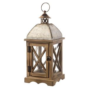 โคมไฟชนบททำจากโลหะและไม้7.25X17.25X7.25นิ้ว - Product Image 1