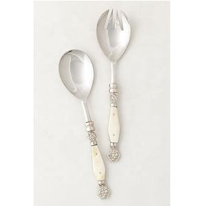 Serveurs de salade en métal de luxe Collection de mariage royal | Ustensiles de qualité supérieure pour événements, banquets et célébrations - Product Image 1