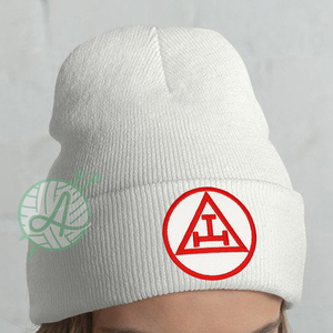 Sombrero de calavera de playa de otoño con estampado de emblema de Arco Real 100% lana y mohair diseño de gorro de invierno de moda - Product Image 3