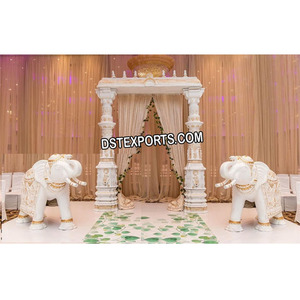 Puerta de bienvenida de boda con estatua de elefante, decoración de entrada de boda clásica, decoración de puerta de bienvenida de boda india - Product Image 1
