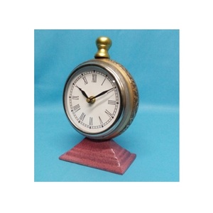 Reloj romano de mesa decorativa de Metal, con acabado de color rojo, forma redonda, alta calidad, con mango para decoración del hogar - Product Image 1