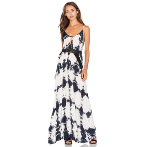 Extracteur de vêtements pour femmes, robe Maxi, teinture en rayonne, vêtements de plage, - Product Image 1