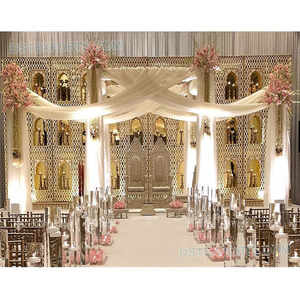 Décoration de cadres arrière de mariage moderniste, décoration de cadre de coulisse fabuleuse, cadre élégant de coulisses pour mariage - Product Image 1