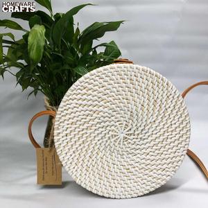 Sac en rotin fait main pour femmes, logo personnalisé, style carré naturel, doublure en coton, nœud, vente en gros directe du Vietnam - Product Image 3