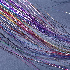 <span class=keywords><strong>Extension</strong></span> per Capelli Sintetici con Glitter 120cm 48 Pollici, Effetto Laser Arcobaleno per Ragazze e Feste - Product Image 5