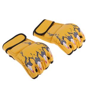 Gants de MMA pour grappling et sparring, demi-doigts pré-courbés, sangle de poignet réglable, paume ventilée, cuir, hommes et femmes - Product Image 5