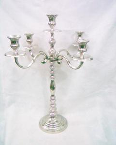 Candelabros de plata de 5 brazos, nuevo diseño, pieza decorativa de Metal para boda y hogar, otros candelabros, farolillos, tarros de velas - Product Image 4