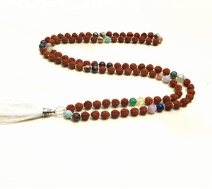 สร้อยมาลาหินรูดราคชา 108 เม็ด ขนาด 8 มม. งานแฮนด์เมด รับรองโดยบุคคลที่สาม สำหรับทุกเพศ ขายดี - Product Image 4