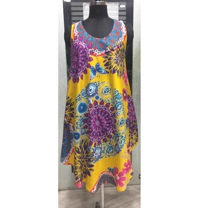 Robe parapluie imprimée en rayonne pour dames, exportateur en gros - Product Image 1