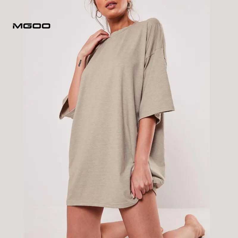 Mgoo pijama personalizado de tamanho grande, camiseta feminina gorda casual macia e noturna