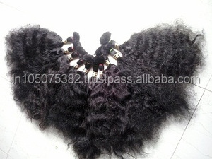 Extensions de cheveux indiens bouclés en vrac non traités Remy Cheveux humains de haute qualité pour tresses - Product Image 2