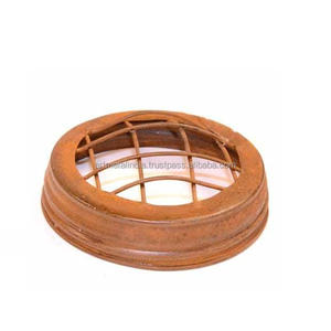 ที่จัดเก็บโลหะชุบสังกะสีรูปดอกไม้ฝากบสำหรับขวดโหลเมสันฝาปากกว้างมีฝาปิดตาข่ายกัลวานิเซด - Product Image 6