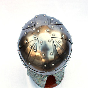 Casque Gjermundbu médiéval antique de haute qualité, avec camail, aventail et protège-yeux, SAIWH928 - Product Image 5