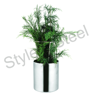 Jardinière en acier inoxydable Jardinières d'intérieur Décoration de maison et de jardin Pots de jardinières ronds en céramique au prix de gros - Product Image 1