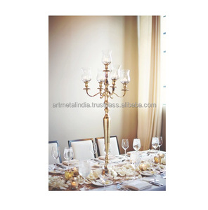 High Quality Brass <b>Candelabra</b> for Weddings Metal Canopy with Elegant Design - Product Image 4