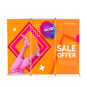 Biểu tượng tùy chỉnh in quảng cáo cuộn lên hiển thị đứng kỹ thuật số có thể thu vào biểu ngữ cho xúc tiến thương hiệu - Product Image 1