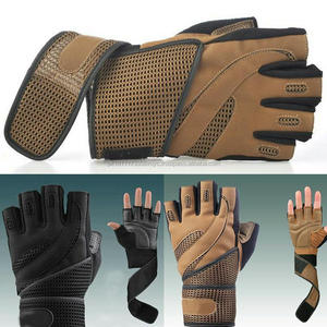 Gants de sport demi-doigts avec étiquette personnalisée pour l'entraînement de gymnastique, gants de fitness en microfibre de haute qualité avec maille pour hommes et femmes 2023 - Product Image 3