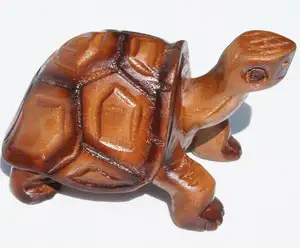 รูปปั้นเต่าแกะสลักทำจากไม้,รูปปั้นเต่ากาลาปากอสของตกแต่งบ้าน - Product Image 1