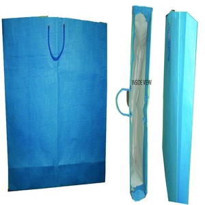 LOWELLCRAFT Recycled Paper Rectangular Shopping <b>Bag</b> Rope Handle <b>Medium</b> <b>Size</b> Geometric Pattern-Brown Grocery <b>Bags</b> Can Be Recycled - Product Image 1
