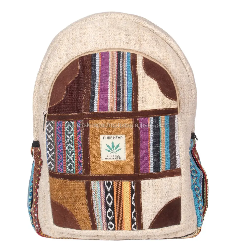 Natural Hemp Eco-friendly Hemp Backpack - High Quality Hemp College Bags