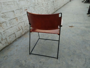 Chaise de relaxation industrielle en cuir Antique, fauteuil durable - Product Image 6