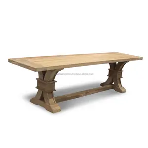 Recycle Teak Dining Bench Solid Wood With Antique Distressed Finish