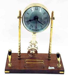 ANTIQUE TABLE <b>CLOCK</b> / DECORATIVE TABLE <b>CLOCK</b> / METAL <b>CLOCK</b> - Product Image 5