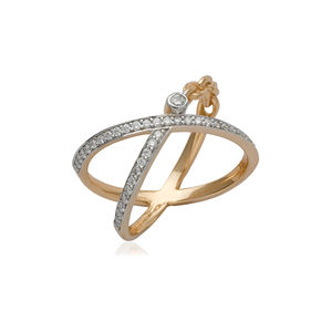 Luxueuse bague élégante en or rose 18 carats avec diamant pour femme Bijouterie en or rose 18 carats - Product Image 1