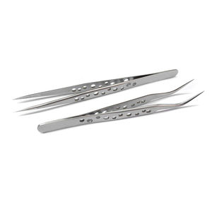 Pince à épiler en acier inoxydable super dure et terne pour extension de cils Outils de salon de beauté antistatiques certifiés CE - Product Image 1