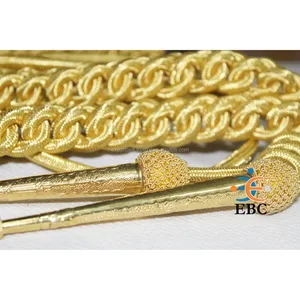 OEM EBC Schulter schnur Aiguille tte in Gold oder Silber French Bullion Wire Metallic Thread Fourra gere Citation Cord Schulter Rang