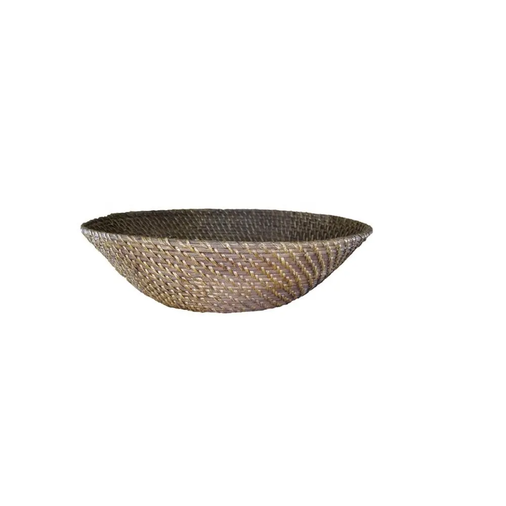 Tigela de cerâmica para frutas ou saladas, Bamboo Serving Dish Dinnerware bambu saladeira bandeja do rattan preço barato e cesta