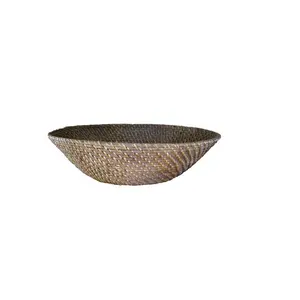 Ceramic Serving Bowl for Fruits or Salads, Bamboo Serving Dish Dinnerware bamboo salad bowl cheap price rattan tray and basket